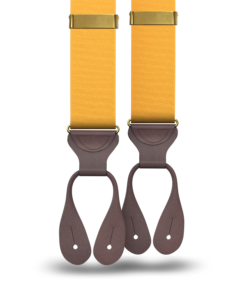 Gold Grosgrain Suspenders - KK & Jay Supply Co.