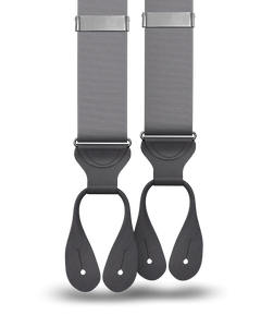 Grey Grosgrain Suspenders