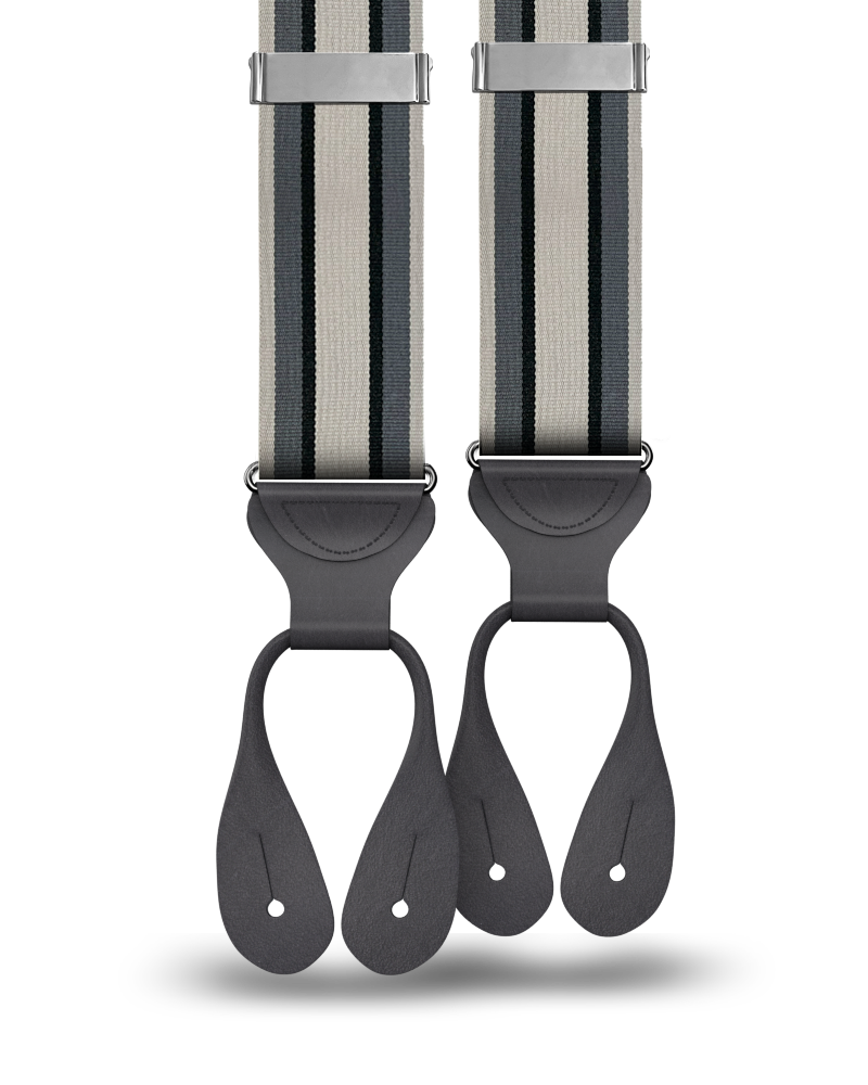 Greystone Stripe Suspenders - KK & Jay Supply Co.
