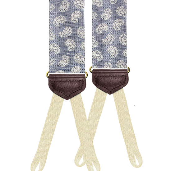 Limited Edition<br>Grosvenor Silk Suspenders - Navy - KK & Jay Supply Co.