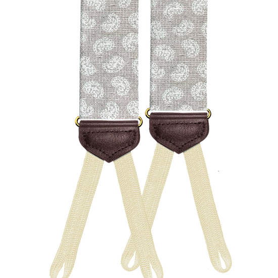 Limited Edition<br>Grosvenor Silk Suspenders - Grey - KK & Jay Supply Co.