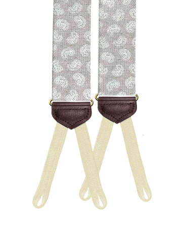 Limited Edition<br>Grosvenor Silk Suspenders - Grey - KK & Jay Supply Co.