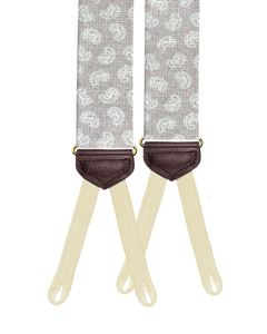 Limited Edition<br>Grosvenor Silk Suspenders - Grey - KK & Jay Supply Co.