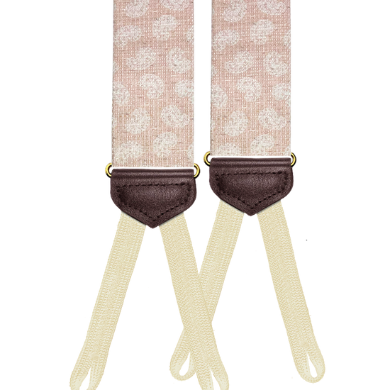 Limited Edition<br>Grosvenor Silk Suspenders - Pink - KK & Jay Supply Co.