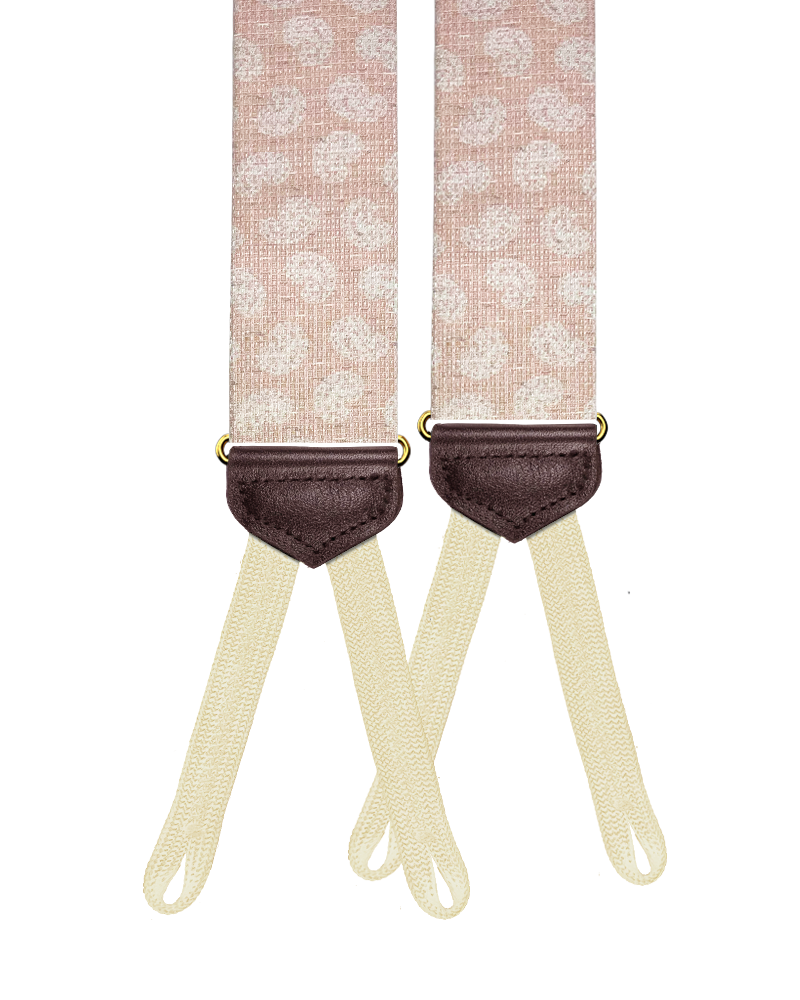 Limited Edition<br>Grosvenor Silk Suspenders - Pink - KK & Jay Supply Co.