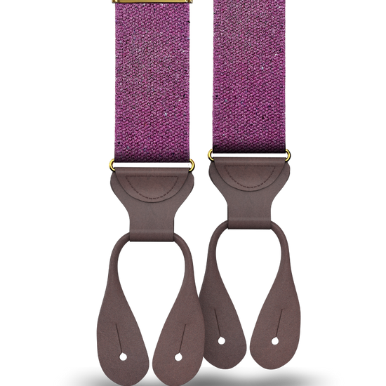 Harlem Recycled Yarn Suspenders - Purple - KK & Jay Supply Co.