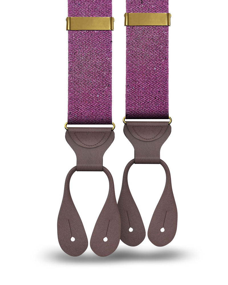 Harlem Recycled Yarn Suspenders - Purple - KK & Jay Supply Co.