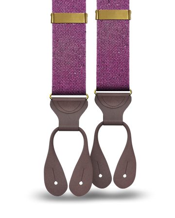 Harlem Recycled Yarn Suspenders - Purple - KK & Jay Supply Co.