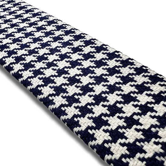 Harrington Wool Houndstooth Suspenders - Navy - KK & Jay Supply Co.