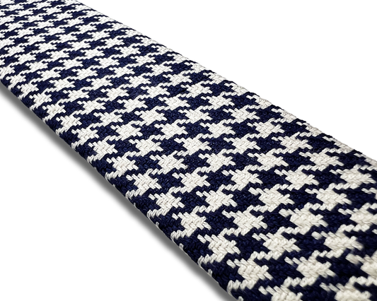 Harrington Wool Houndstooth Suspenders - Navy - KK & Jay Supply Co.