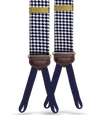 Harrington Wool Houndstooth Suspenders - Navy - KK & Jay Supply Co.
