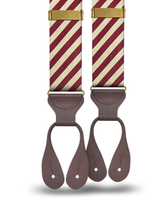 Limited Edition<br>Hudson Stripe Maroon/Ivory Suspenders