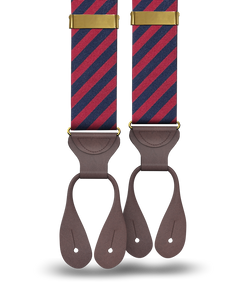 Limited Edition<br>Hudson Stripe Navy/Red Suspenders