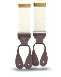 Ivory Grosgrain Suspenders