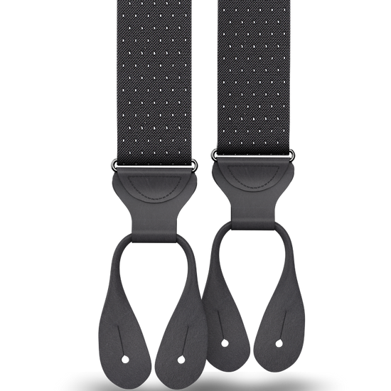 Jackson Dot Black Suspenders - KK & Jay Supply Co.