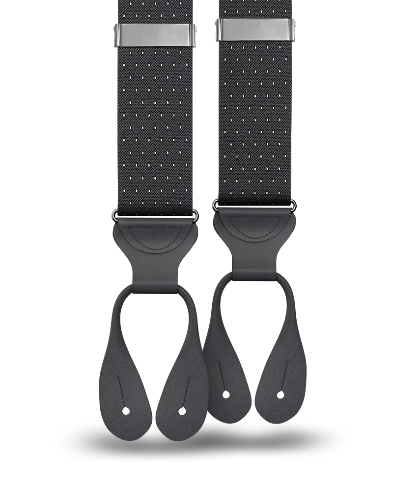 Jackson Dot Black Suspenders - KK & Jay Supply Co.