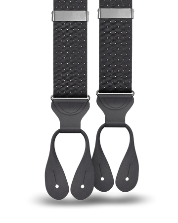 Jackson Dot Black Suspenders - KK & Jay Supply Co.