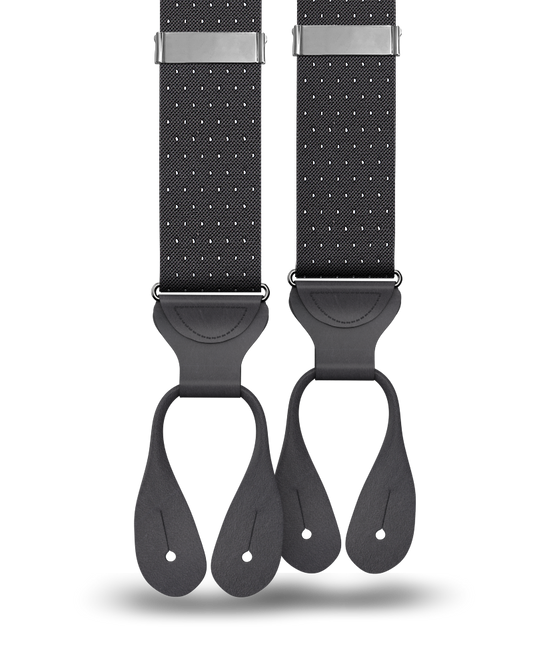 Jackson Dot Black Suspenders - KK & Jay Supply Co.