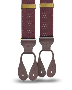 Jackson Dot Maroon Suspenders