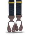 Jackson Dot Navy/Yellow Suspenders - KK & Jay Supply Co.