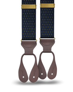 Jackson Dot Navy/Yellow Suspenders