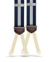 Jibril Stripe Suspenders - Navy/Stone