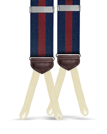 Jibril Stripe Suspenders - Navy/Red - KK & Jay Supply Co.