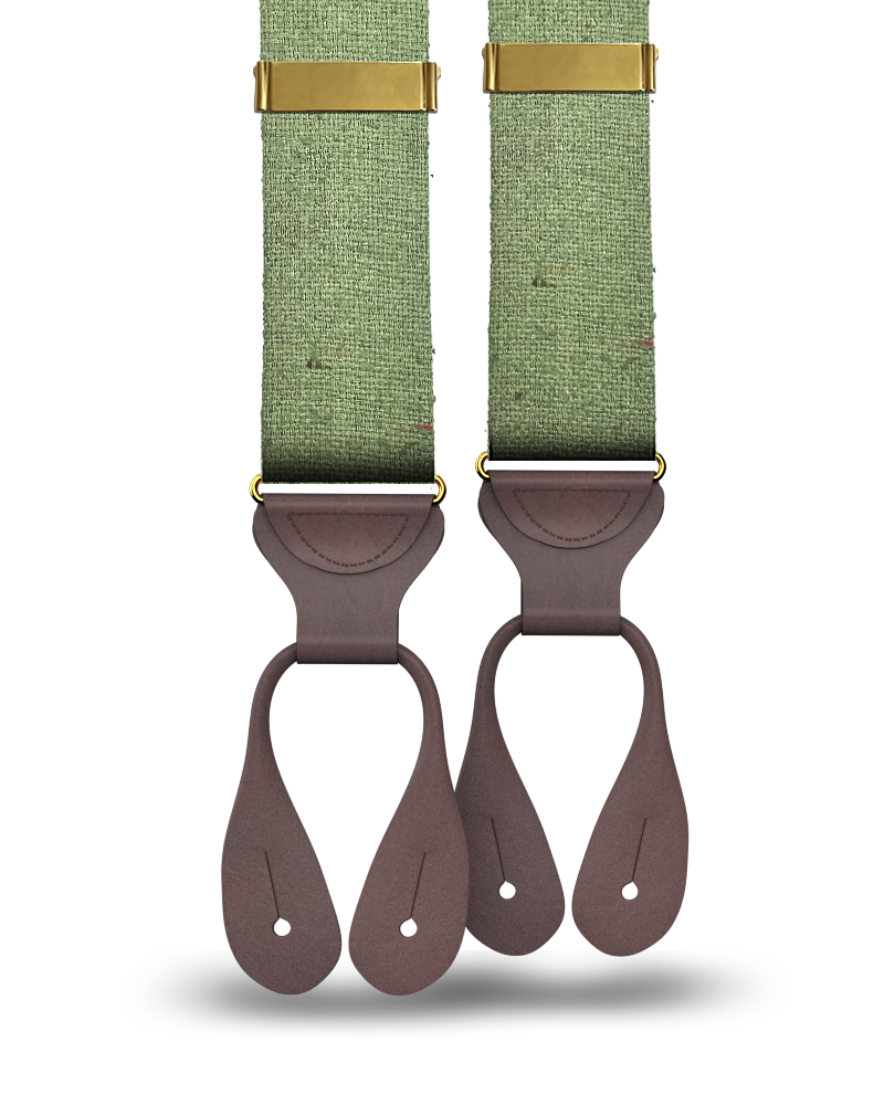 Jost Woven Wool Suspenders - Green - KK & Jay Supply Co.