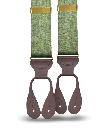 Jost Woven Wool Suspenders - Green - KK & Jay Supply Co.