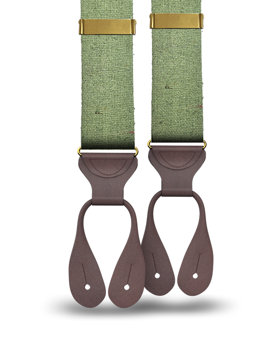 Jost Woven Wool Suspenders - Green - KK & Jay Supply Co.