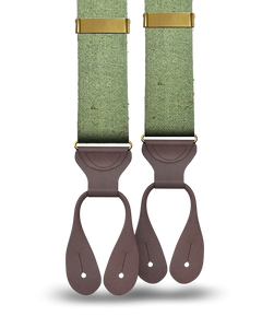 Jost Woven Wool Suspenders - Green