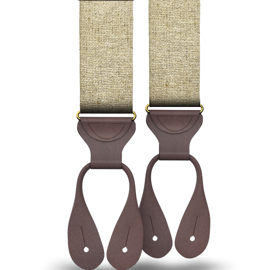 Jost Woven Wool Suspenders - Khaki - KK & Jay Supply Co.