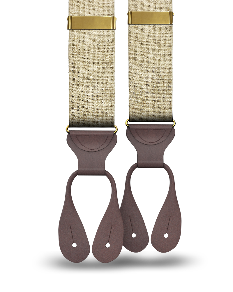 Jost Woven Wool Suspenders - Khaki - KK & Jay Supply Co.