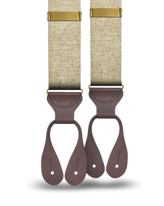 Jost Woven Wool Suspenders - Khaki