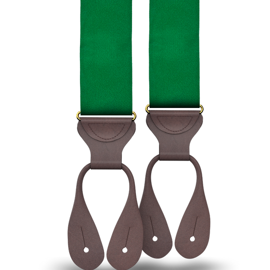 Green Silk Suspenders - KK & Jay Supply Co.