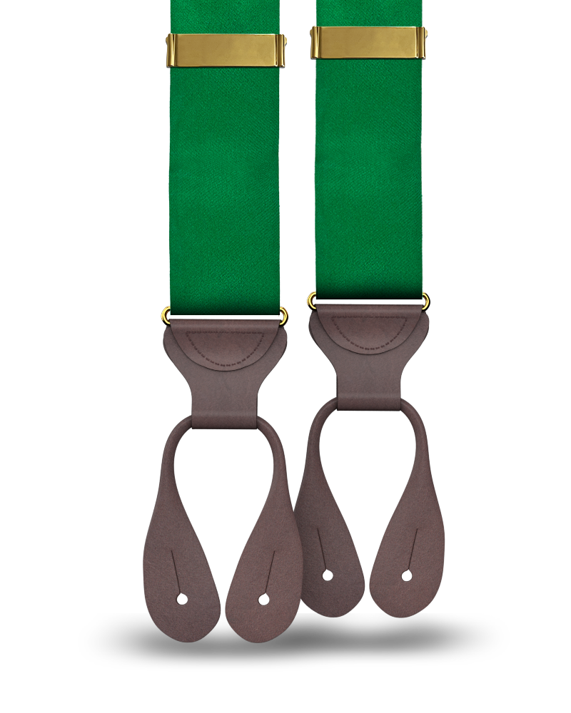 Green Silk Suspenders - KK & Jay Supply Co.