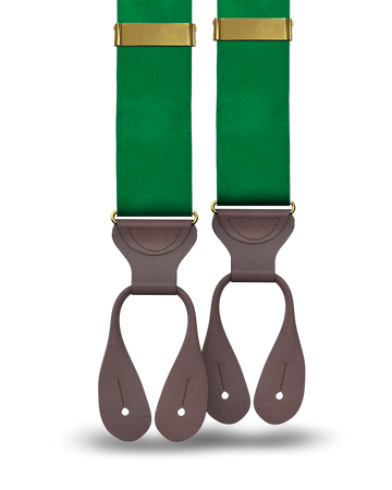 Green Silk Suspenders - KK & Jay Supply Co.