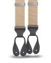 Khaki Grosgrain Suspenders - KK & Jay Supply Co.