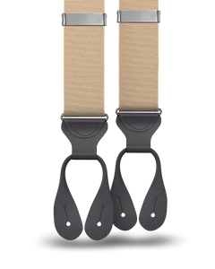 Khaki Grosgrain Suspenders