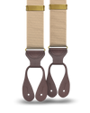 Khaki Grosgrain Suspenders - KK & Jay Supply Co.