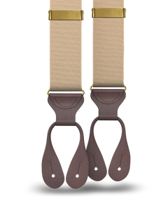 Khaki Grosgrain Suspenders