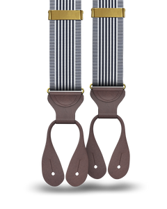 Kingsbridge Navy Stripe Suspenders