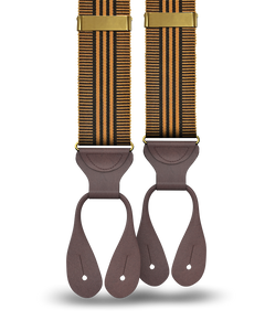 Kingsbridge Vintage Stripe Suspenders - Tan