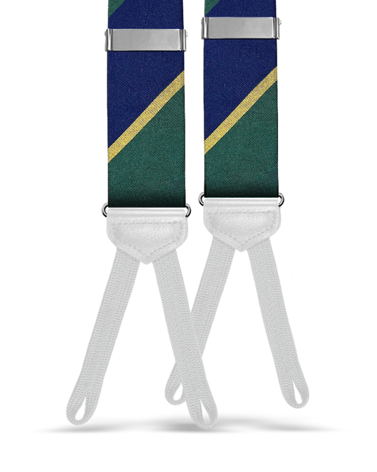 Knickerbocker Silk Suspenders - Green/Navy