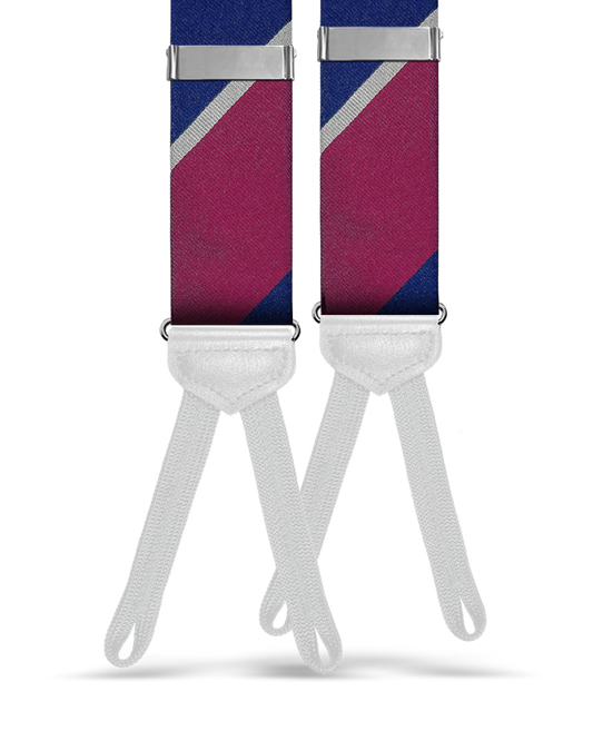 Knickerbocker Silk Suspenders - Maroon/Navy