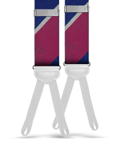 Knickerbocker Silk Suspenders - Maroon/Navy