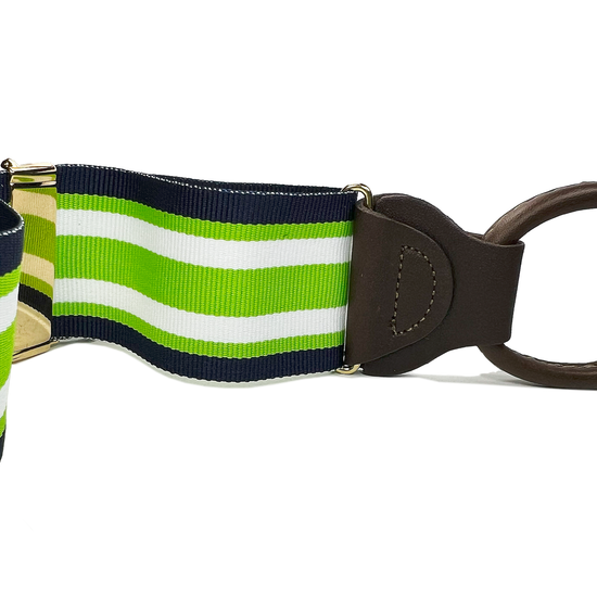 Lakeside Green Stripe Suspenders - KK & Jay Supply Co.