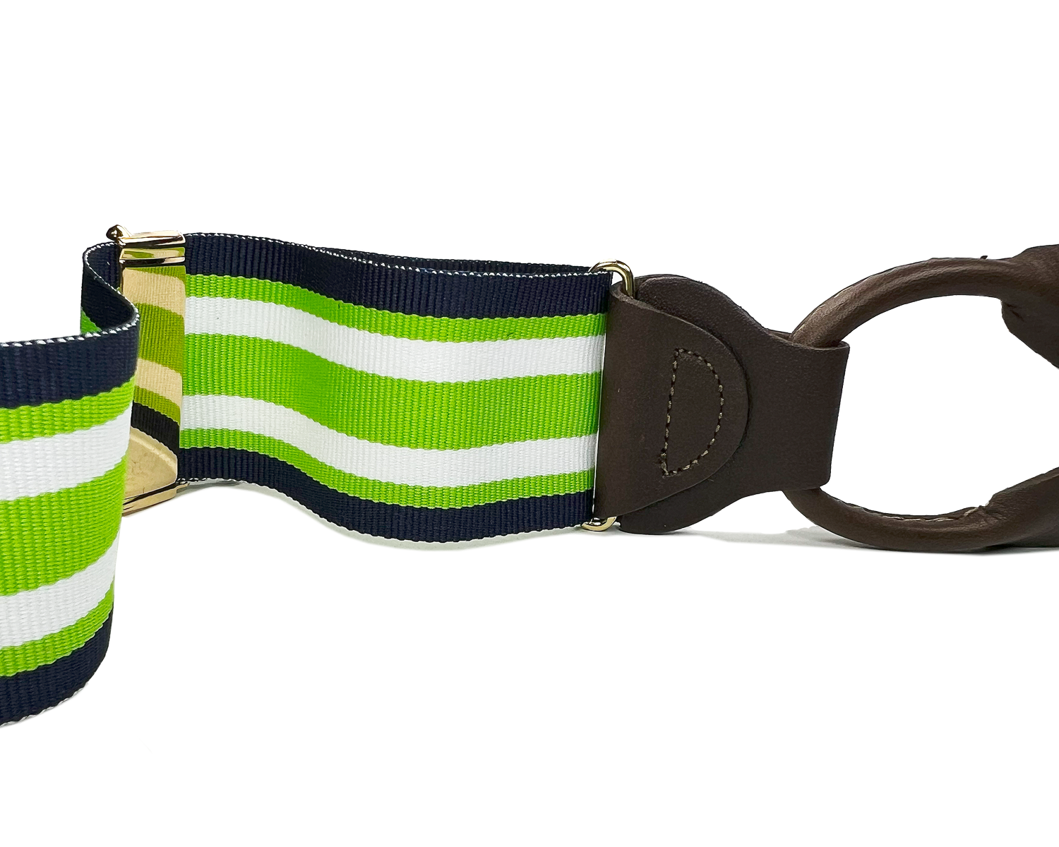 Lakeside Green Stripe Suspenders - KK & Jay Supply Co.