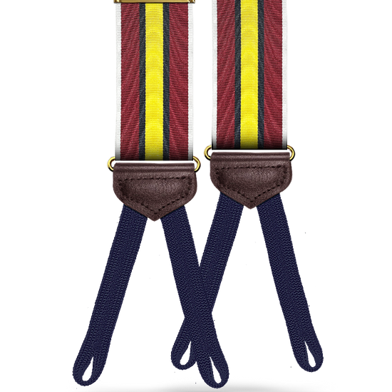 Vintage Larkspur Moire Stripe Suspenders - KK & Jay Supply Co.