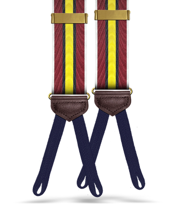 Vintage Larkspur Moire Stripe Suspenders - KK & Jay Supply Co.
